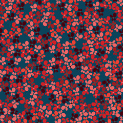 Beautiful floral pattern in small abstract flowers. Floral seamless background. Vintage template for fashion prints.