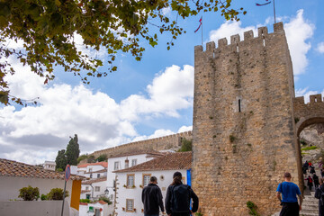 Medieval castle in the town of Obidos. Obidos, Portugal