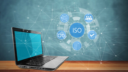 ISO with icons and laptop