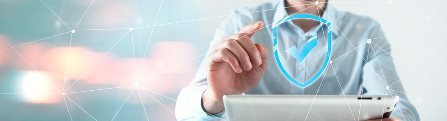 Check mark on virtual screen