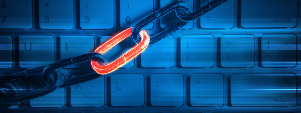 Internet and computer security concept.