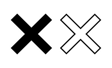 Obraz premium Close icon vector for web and mobile app. Delete sign and symbol. cross sign