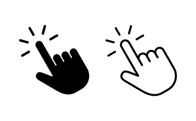 Hand click icon vector for web and mobile app. pointer sign and symbol. hand cursor icon