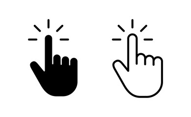 Obraz premium Hand cursor icon vector for web and mobile app. cursor sign and symbol. hand cursor icon clik