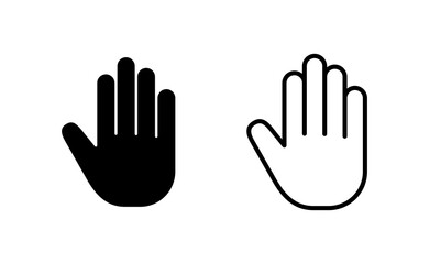 Obraz premium Hand icon vector for web and mobile app. hand sign and symbol. hand gesture
