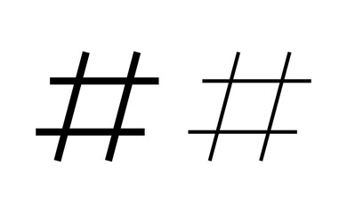 Hashtag icon vector for web and mobile app. hashtag sign and symbol