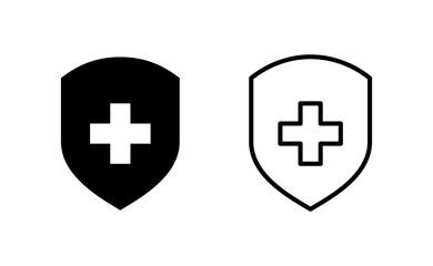 Obraz premium Health insurance icon vector for web and mobile app. Insurance document sign and symbol