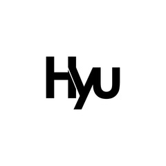 hyu lettering initial monogram logo design