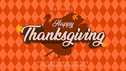 Happy Thanksgiving Text Effect Font Type