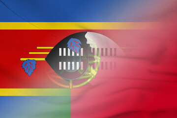 Eswatini and Portugal official flag international negotiation PRT SWZ