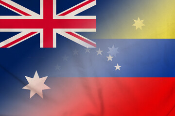 Australia and Venezuela political flag transborder contract VEN AUS