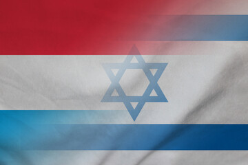 Luxembourg and Israel official flag international contract ISR LUX