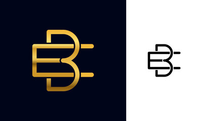 EB logo letter design on luxury background. EB logo monogram initials letter concept. EB icon logo design. EB elegant and Professional letter icon design on white and dark background