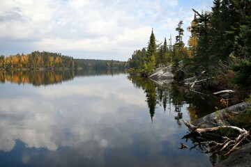 lake of the woods autumn landscape