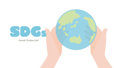 手と地球 SDGs	
