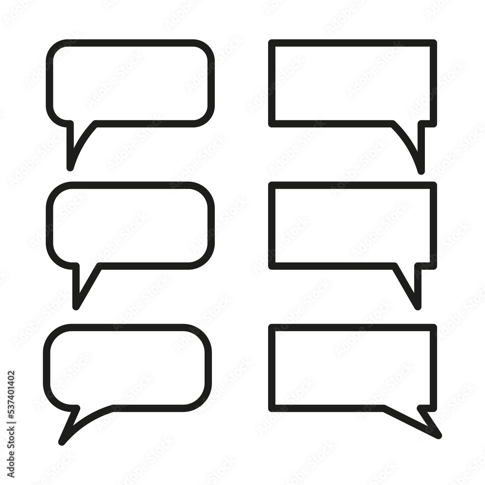 Poster messages on white background. line art. chat message icon. message notification. vector illustration