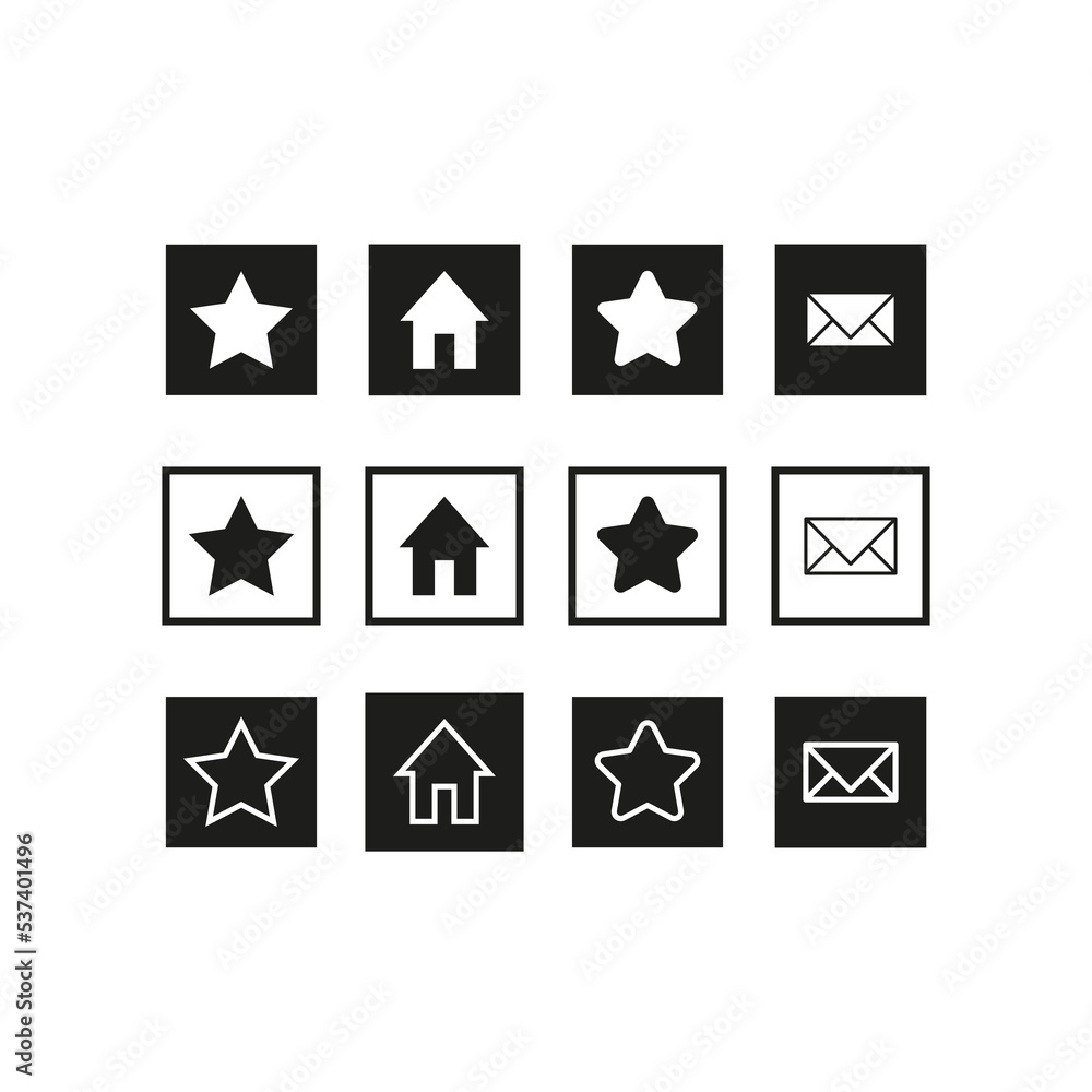 Poster set with mail icons. chat message icon. chat icon set. phone icon set. email icon. vector illustrati