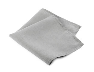 Fototapeta na wymiar Grey cloth kitchen napkin isolated on white
