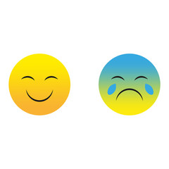 Smiley laughs, cry great design for any purposes. Vector illustration. stock image. 