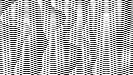 Futuristic 3D abstract wavy halftone lines pattern background. Gradient monochrome line effect patterns illustration. Background design of presentation, backdrop, poster, flyer, book cover, card, etc.