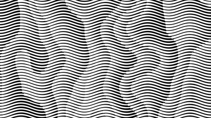Futuristic 3D abstract wavy halftone lines pattern background. Gradient monochrome line effect patterns illustration. Background design of presentation, backdrop, poster, flyer, book cover, card, etc.