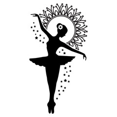 Ballerina Silhouette with Beautiful Background