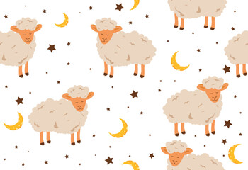 Sheep seamless pattern