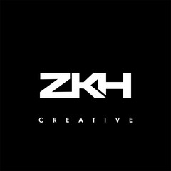ZKH Letter Initial Logo Design Template Vector Illustration