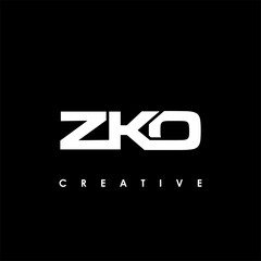 ZKO Letter Initial Logo Design Template Vector Illustration