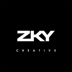ZKY Letter Initial Logo Design Template Vector Illustration