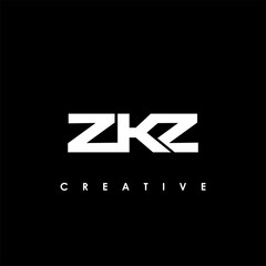 ZKZ Letter Initial Logo Design Template Vector Illustration