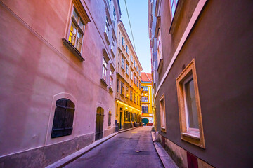 The dense housing in the heart of old town of Vienna, Austria