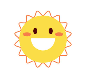 Happy sun icon