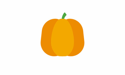 Halloween colorful pumpkin logo.Color the pumpkin icon on white background. Vector pumpkin illustration. Simple illlustration of halloween pumpkin.