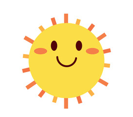 Happy sun icon