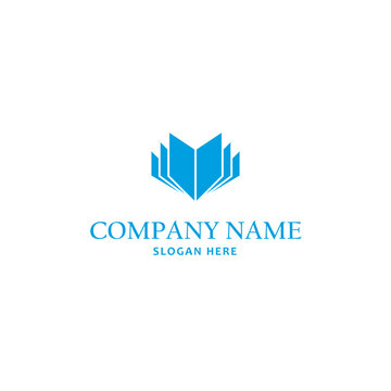 simple modern book logo designompany logo 