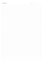 Minimalist Printable Notes Paper Planner