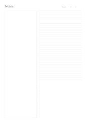 Minimalist Printable Notes Paper Planner
