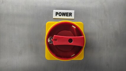 industrial background of power switch panel of the machine in factory