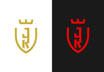 Obraz premium letter J, and R, suitable for the company's initial symbol.
