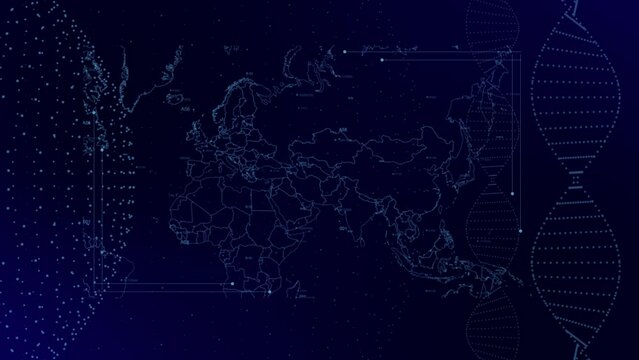 Data analysis Medical statistics on Mongolia Country with graphs, charts, analytics in background | Mongolia country Revealing world map 4K|60 FPS, data analysis Medical science technological
