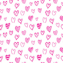 手書きハートの背景