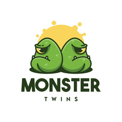 monster mascot character logo vector	