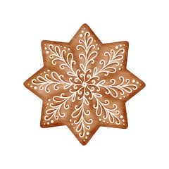 Watercolor gingerbread.	
