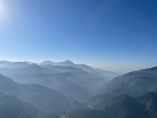 mountains and clouds