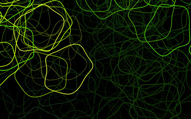 Dark Green, Yellow vector texture with abstract forms.