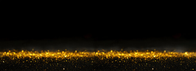 Holiday illumination and decoration concept. abstract glitter lights gold christmas  bokeh lights ...