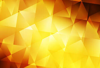 Light Orange vector abstract polygonal pattern.