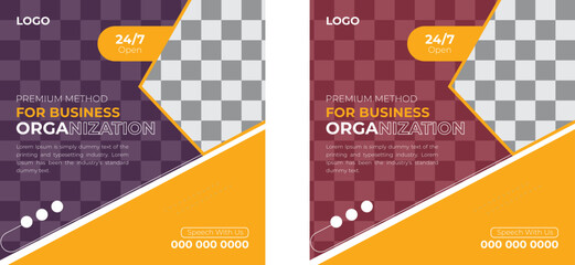Set of Editable minimal square banner Social Media Post Layout Design template. Suitable background Promotional and web internet ads with Vector Templates.