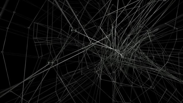 Dark web blockchain technology network.
3d Animation render HD moving structure.